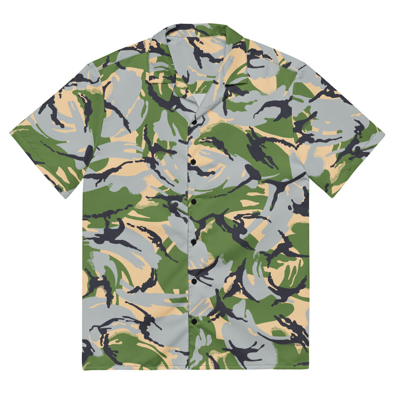 DPM Kenyan Security Forces CAMO Unisex Short-Sleeve Button Shirt - 2XS - Button-Up