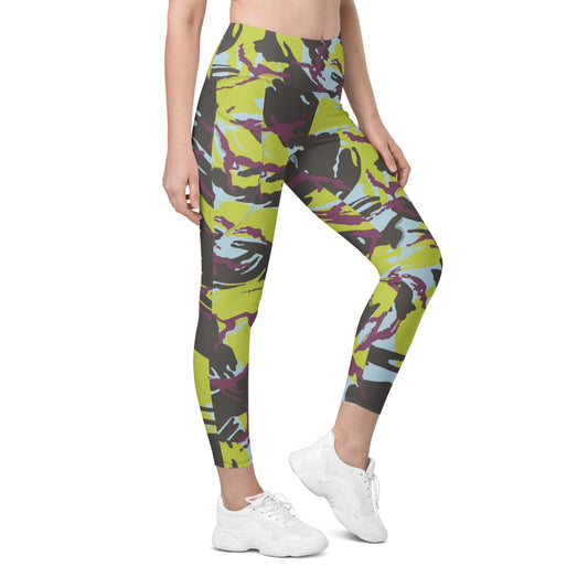 Kenyan Navy DPM CAMO Leggings with pockets - 2XS - Womens With Pockets