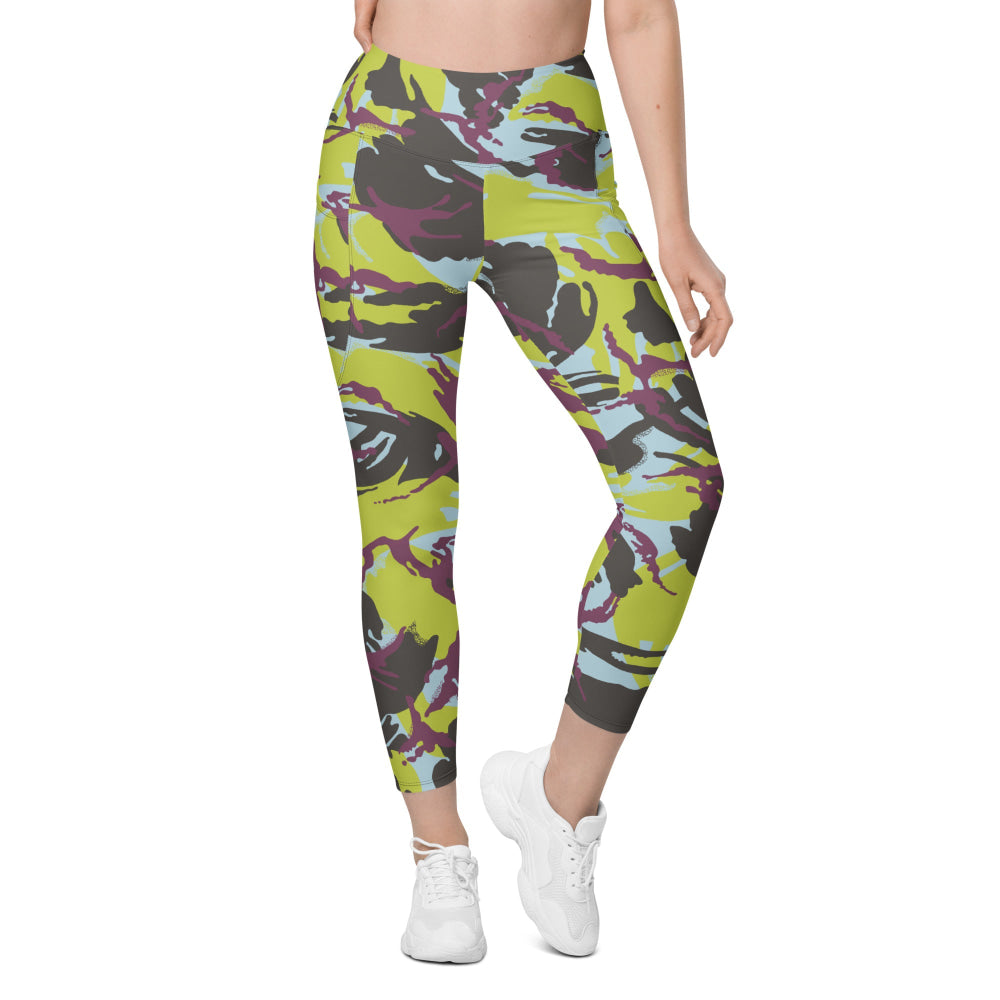 Kenyan Navy DPM CAMO Leggings with pockets - Womens With Pockets