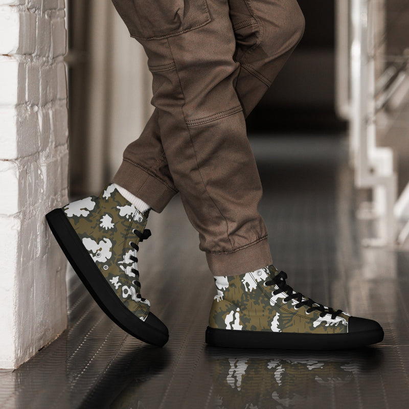 KLMK Red Dawn CAMO Mens High-Top Canvas Shoes