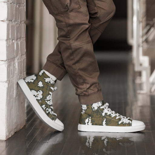 KLMK Red Dawn CAMO Mens High-Top Canvas Shoes