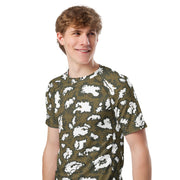 KLMK Red Dawn CAMO Mens Short-Sleeve Rash Guard - SS