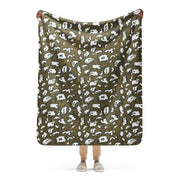 KLMK Red Dawn CAMO Sherpa Blanket - 50″×60″