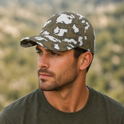 KLMK Red Dawn CAMO Snapback Ball Cap - U / White - Head