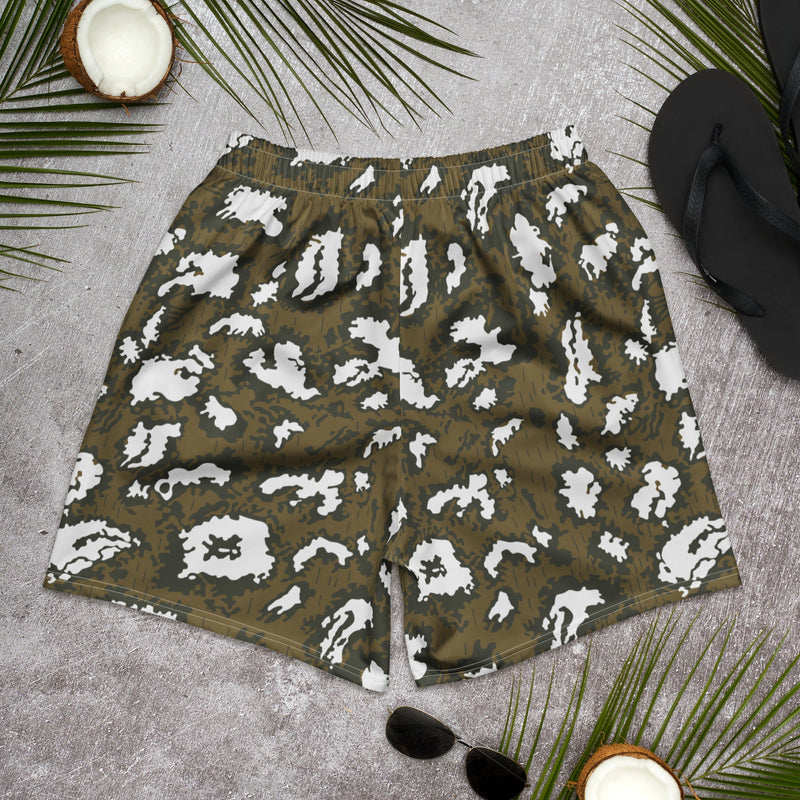 KLMK Red Dawn CAMO Unisex Athletic Long Shorts