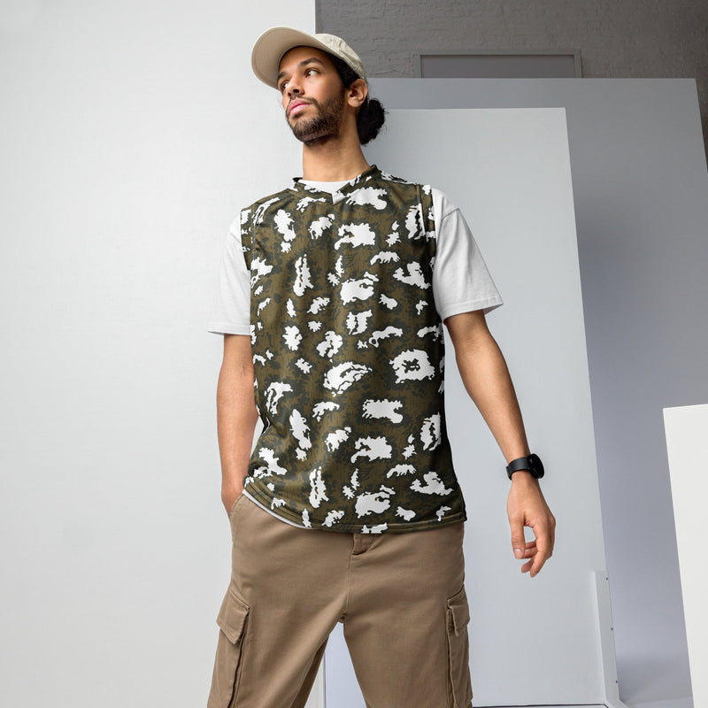 KLMK Red Dawn CAMO Unisex Basketball Jersey - 2XS