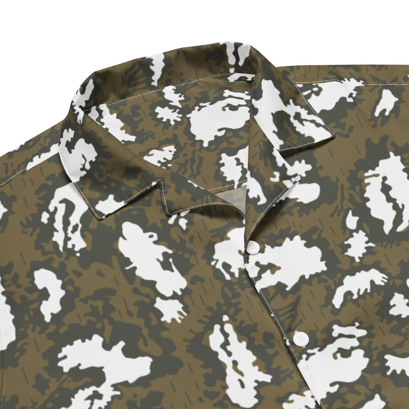 KLMK Red Dawn CAMO Unisex Short-Sleeve Button Shirt - Button-Up