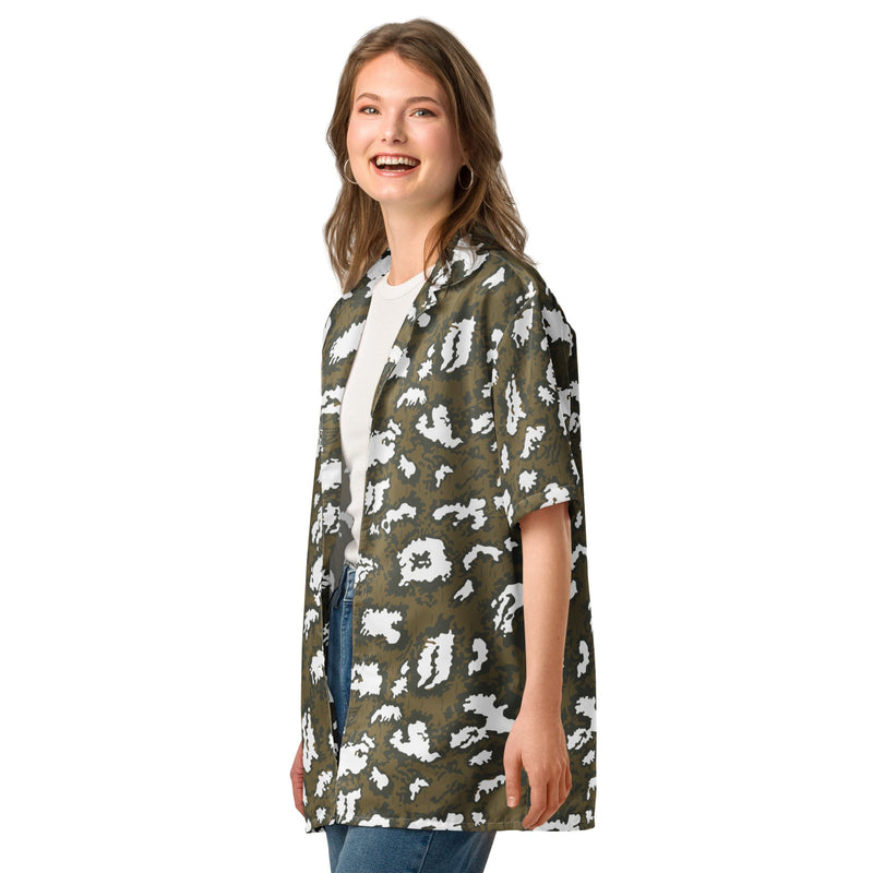 KLMK Red Dawn CAMO Unisex Short-Sleeve Button Shirt - Button-Up