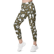 KLMK Red Dawn CAMO Womens Leggings with Pockets - Women