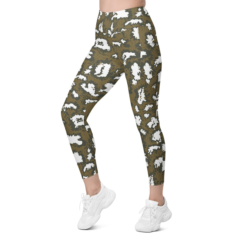 KLMK Red Dawn CAMO Womens Leggings with Pockets - Women