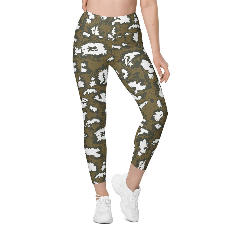 KLMK Red Dawn CAMO Womens Leggings with Pockets - Women