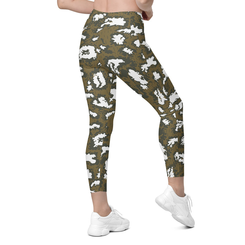 KLMK Red Dawn CAMO Womens Leggings with Pockets - Women