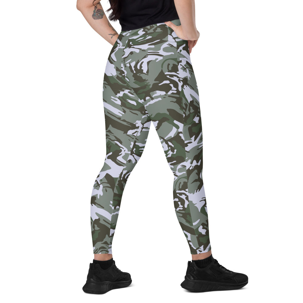 Kuwaiti 1990 DPM Desert Green CAMO Leggings with pockets - 2XS - Womens With Pockets