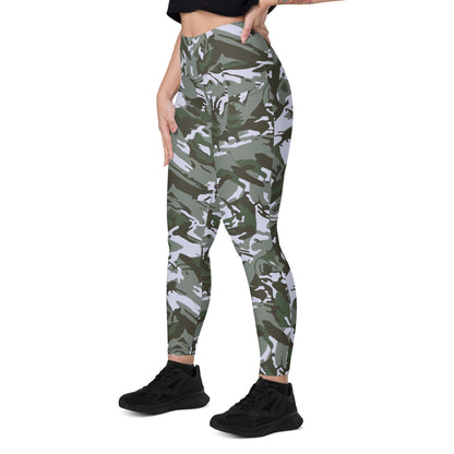 Kuwaiti 1990 DPM Desert Green CAMO Leggings with pockets - Womens With Pockets