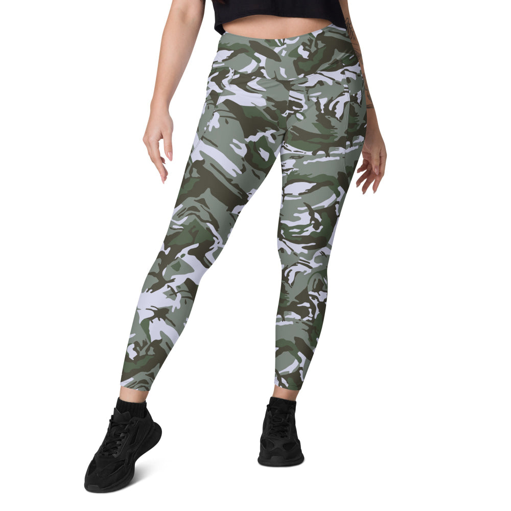 Kuwaiti 1990 DPM Desert Green CAMO Leggings with pockets - Womens With Pockets