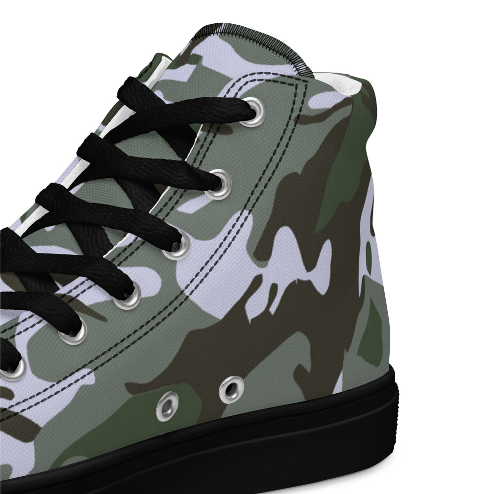 Kuwaiti 1990 DPM Desert Green CAMO Men’s high top canvas shoes - Mens High Top Canvas Shoes