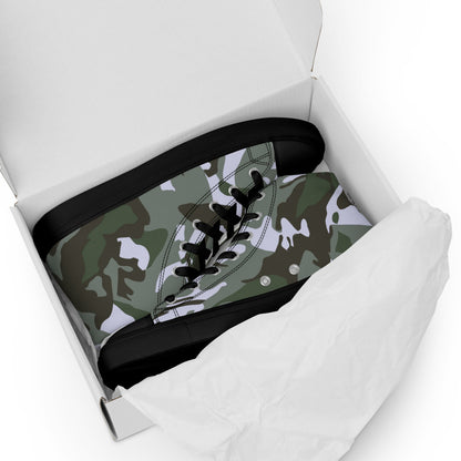 Kuwaiti 1990 DPM Desert Green CAMO Men’s high top canvas shoes - Mens High Top Canvas Shoes