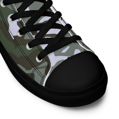 Kuwaiti 1990 DPM Desert Green CAMO Men’s high top canvas shoes - Mens High Top Canvas Shoes