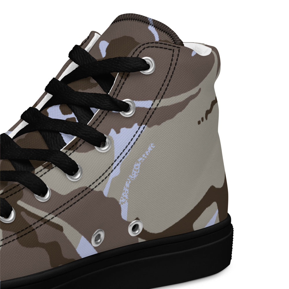 Kuwaiti 1990 DPM Desert CAMO Men’s high top canvas shoes - Mens High Top Canvas Shoes