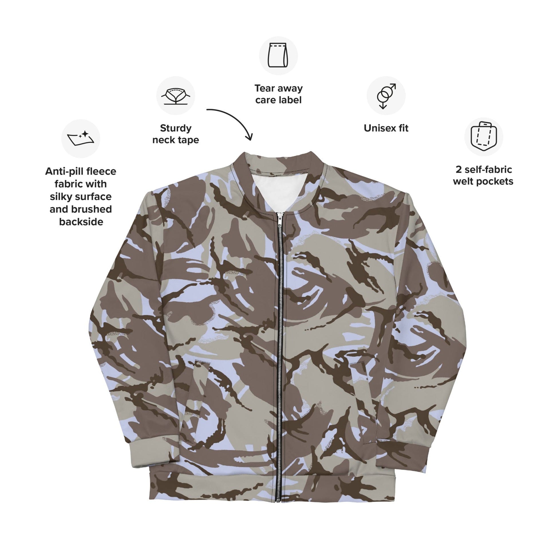 Kuwaiti 1990 DPM Desert CAMO Unisex Bomber Jacket