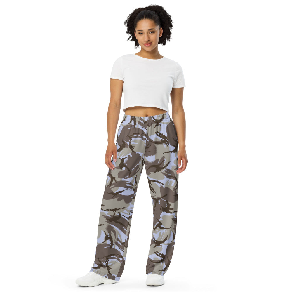 Kuwaiti 1990 DPM Desert CAMO unisex wide-leg pants - Unisex Wide-Leg Pants