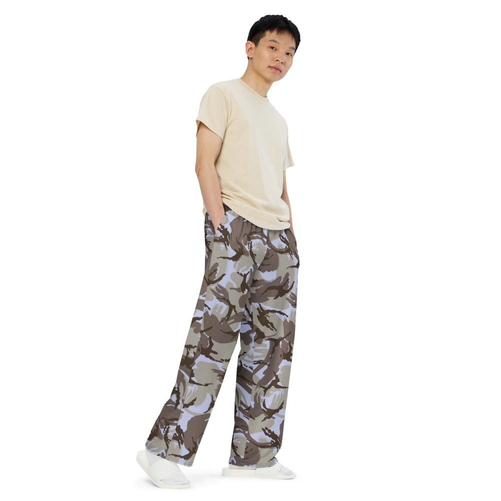 Kuwaiti 1990 DPM Desert CAMO unisex wide-leg pants - Unisex Wide-Leg Pants