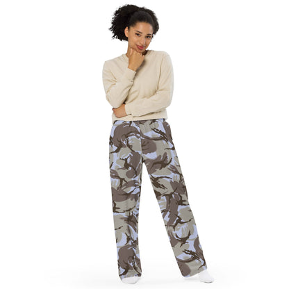 Kuwaiti 1990 DPM Desert CAMO unisex wide-leg pants - Unisex Wide-Leg Pants