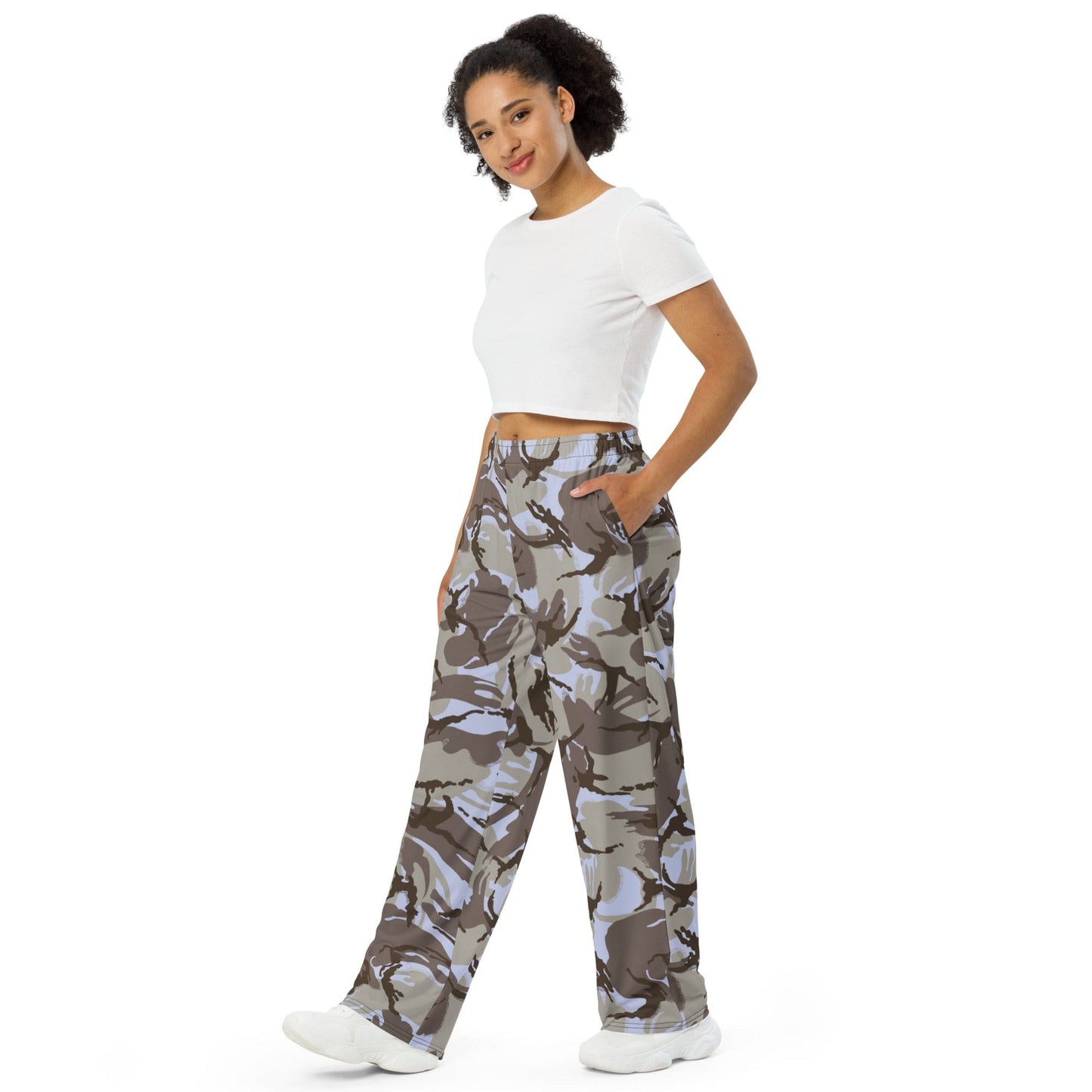 Kuwaiti 1990 DPM Desert CAMO unisex wide-leg pants - Unisex Wide-Leg Pants