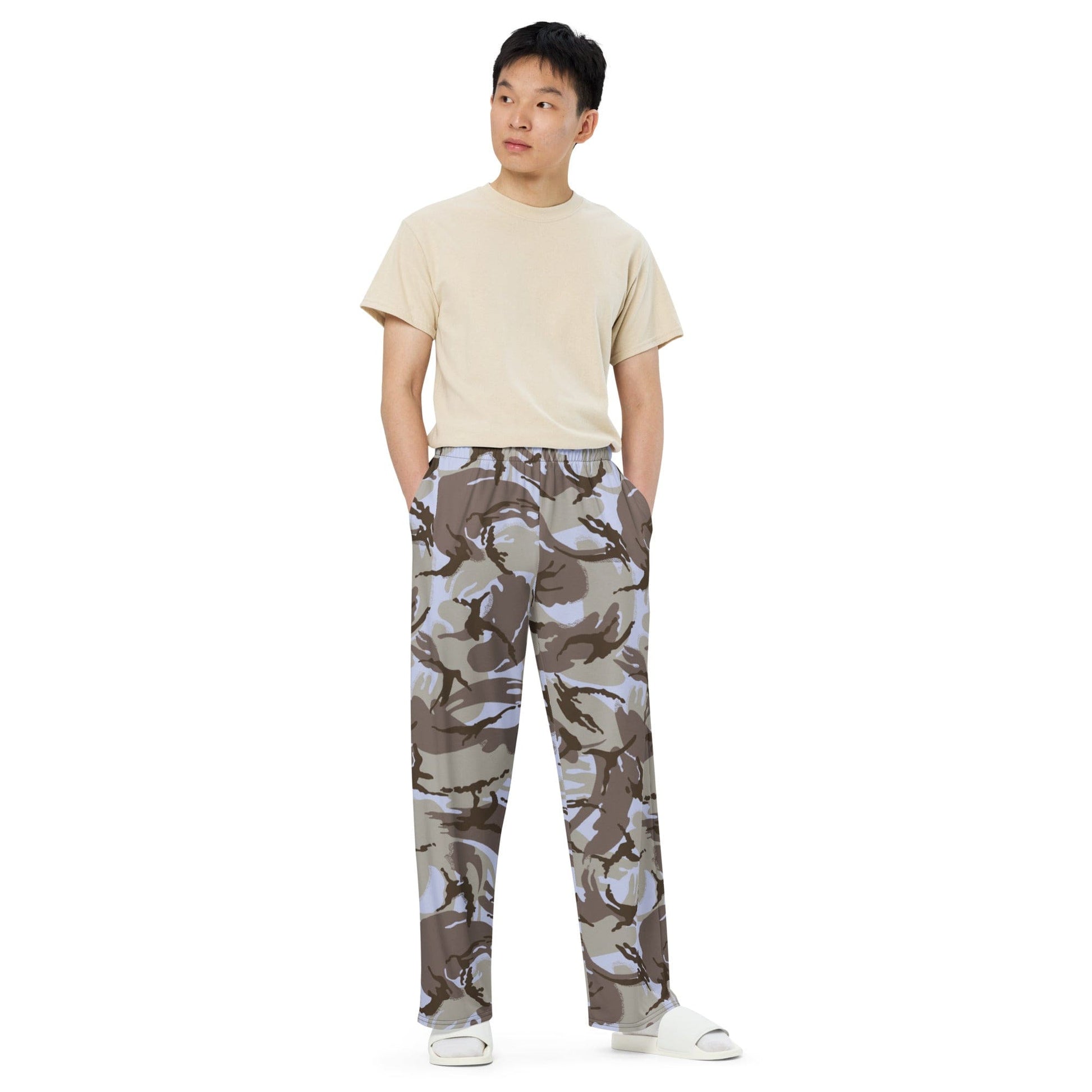 Kuwaiti 1990 DPM Desert CAMO unisex wide-leg pants - Unisex Wide-Leg Pants