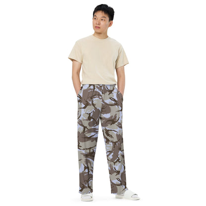 Kuwaiti 1990 DPM Desert CAMO unisex wide-leg pants - Unisex Wide-Leg Pants