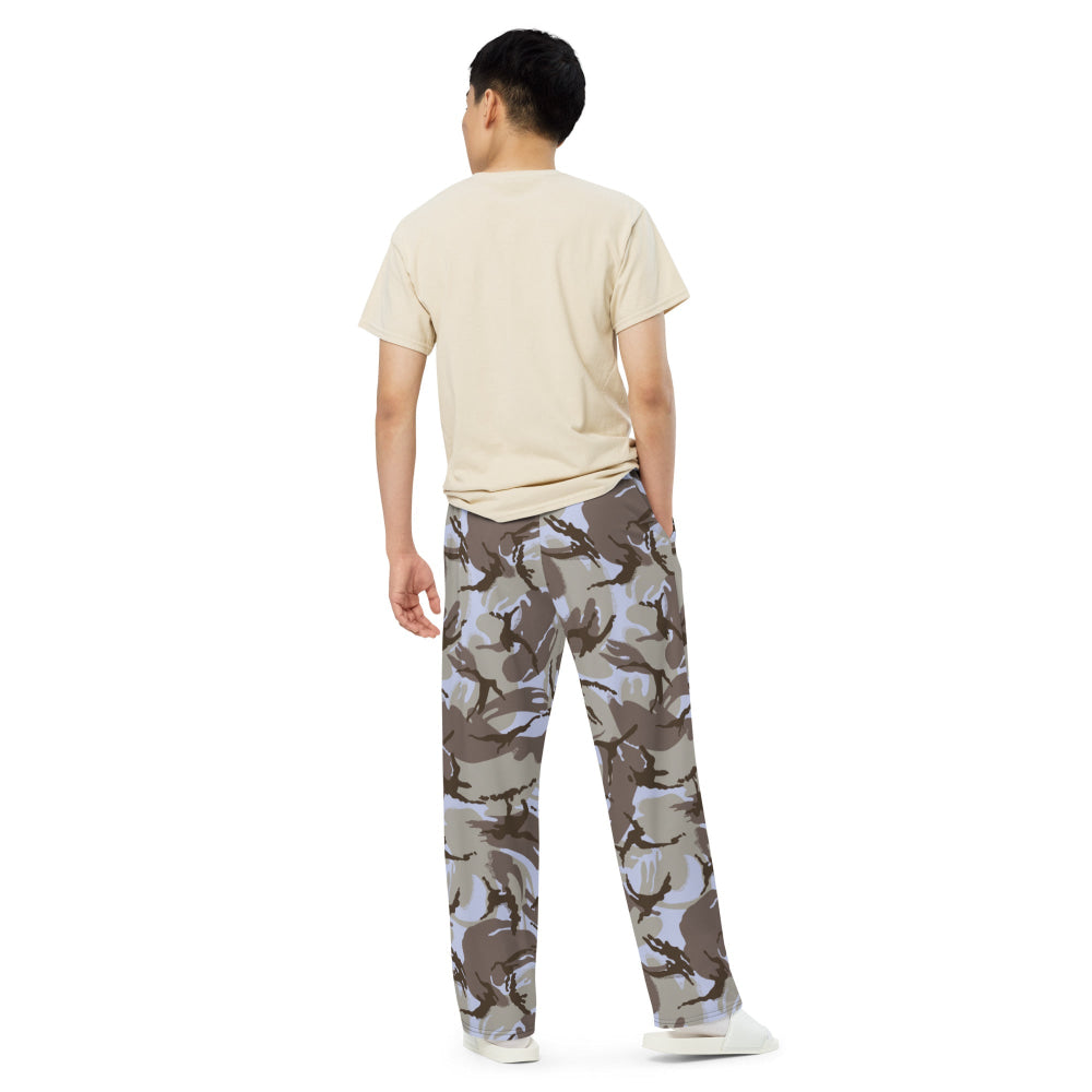 Kuwaiti 1990 DPM Desert CAMO unisex wide-leg pants - Unisex Wide-Leg Pants