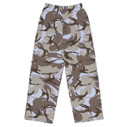 Kuwaiti 1990 DPM Desert CAMO unisex wide-leg pants - 2XS - Unisex Wide-Leg Pants