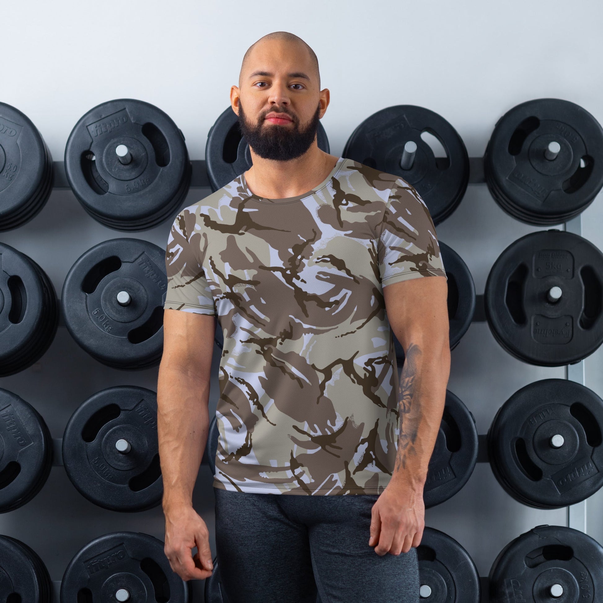 Kuwaiti DPM CAMO Mens Athletic T-shirt - XS - T-Shirts