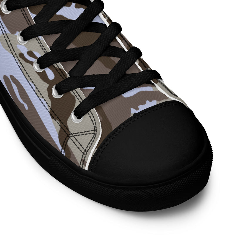 DPM Kuwaiti Desert Gray CAMO Mens High-Top Canvas Shoes