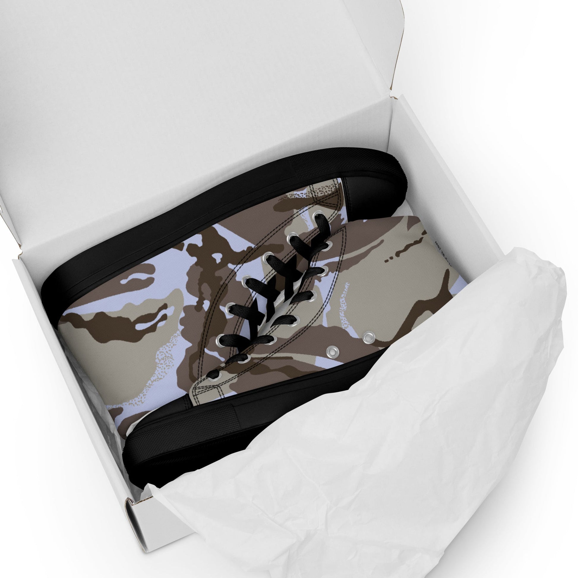 Kuwaiti DPM CAMO Mens high top canvas shoes - High Top Canvas Shoes