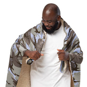 DPM Kuwaiti Desert Gray CAMO Sherpa Blanket