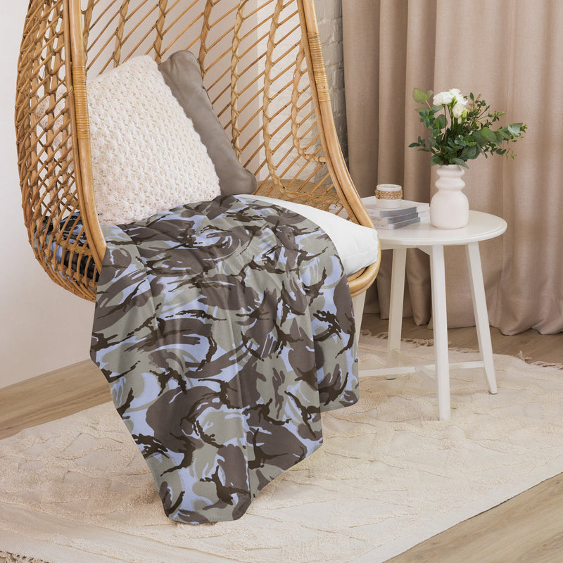 DPM Kuwaiti Desert Gray CAMO Sherpa Blanket