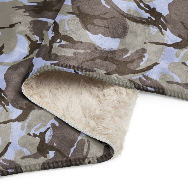 DPM Kuwaiti Desert Gray CAMO Sherpa Blanket