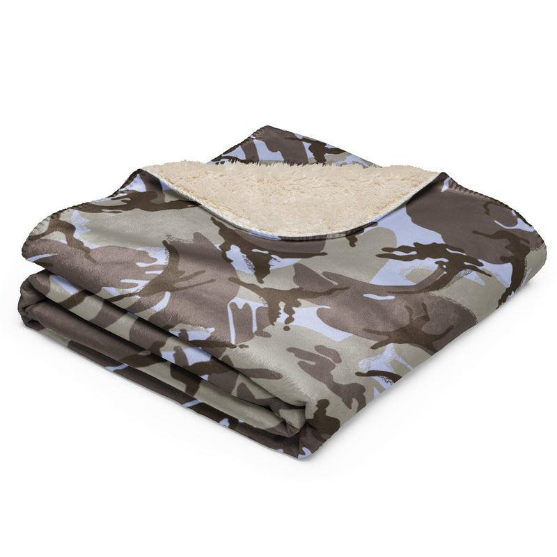 DPM Kuwaiti Desert Gray CAMO Sherpa Blanket