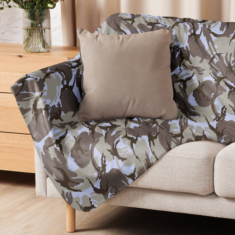 DPM Kuwaiti Desert Gray CAMO Sherpa Blanket