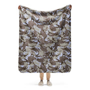 DPM Kuwaiti Desert Gray CAMO Sherpa Blanket - 50″×60″