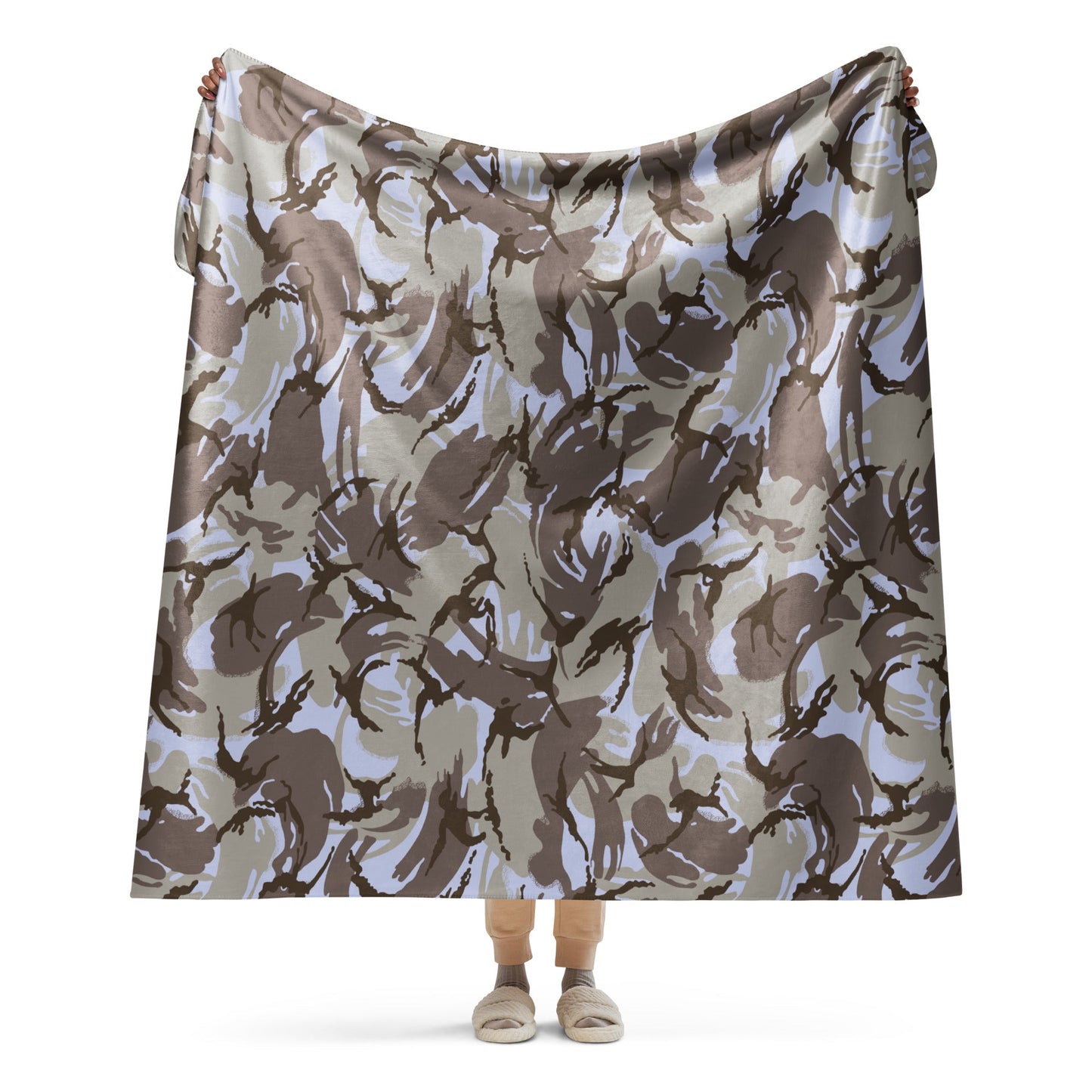 Kuwaiti DPM CAMO Sherpa blanket - 60″×80″ - Blankets