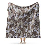 DPM Kuwaiti Desert Gray CAMO Sherpa Blanket - 60″×80″