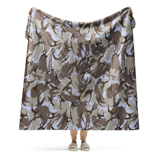 DPM Kuwaiti Desert Gray CAMO Sherpa Blanket - 60″×80″