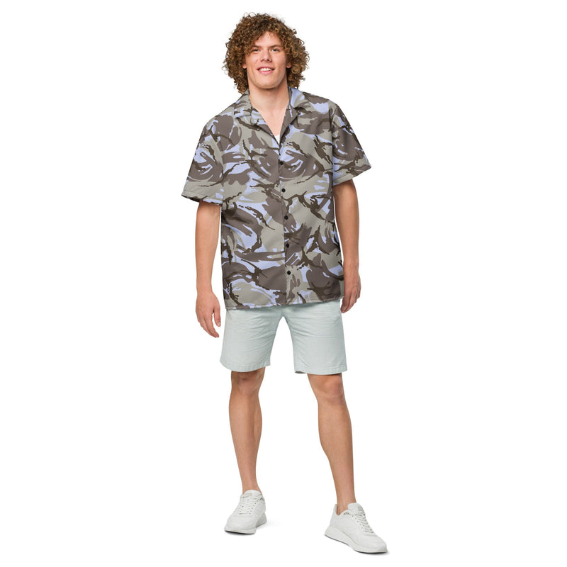DPM Kuwaiti Desert Gray CAMO Unisex Short-Sleeve Button Shirt - Button-Up