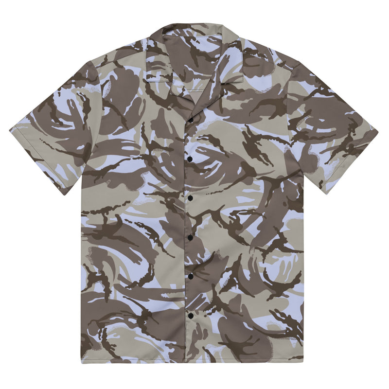 DPM Kuwaiti Desert Gray CAMO Unisex Short-Sleeve Button Shirt - 2XS - Button-Up