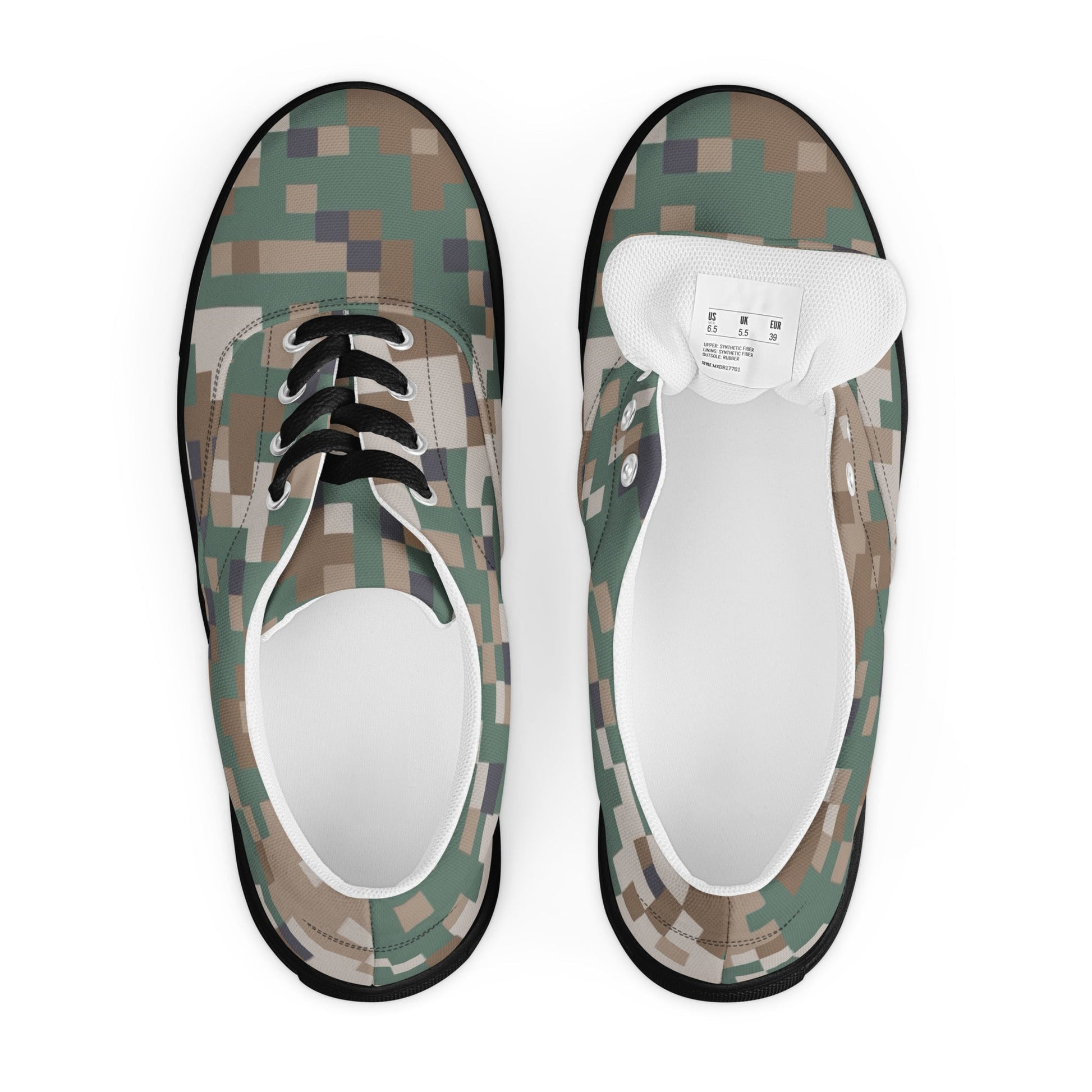 Latvian LATPAT CAMO Mens Lace-Up Canvas Shoes - Lace-up