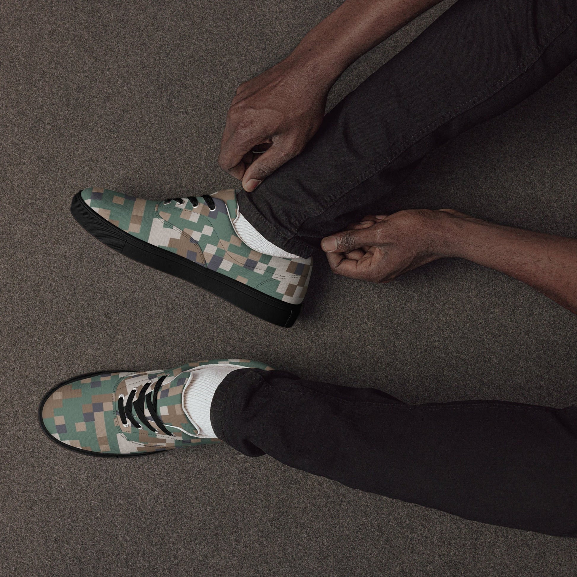 Latvian LATPAT CAMO Mens Lace-Up Canvas Shoes - Lace-up