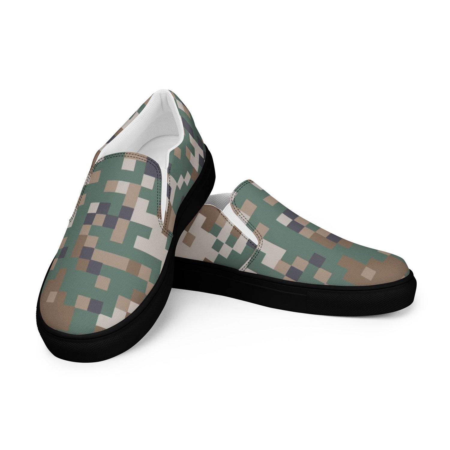 Latvian LATPAT CAMO Mens Slip-On Canvas Shoes - 5