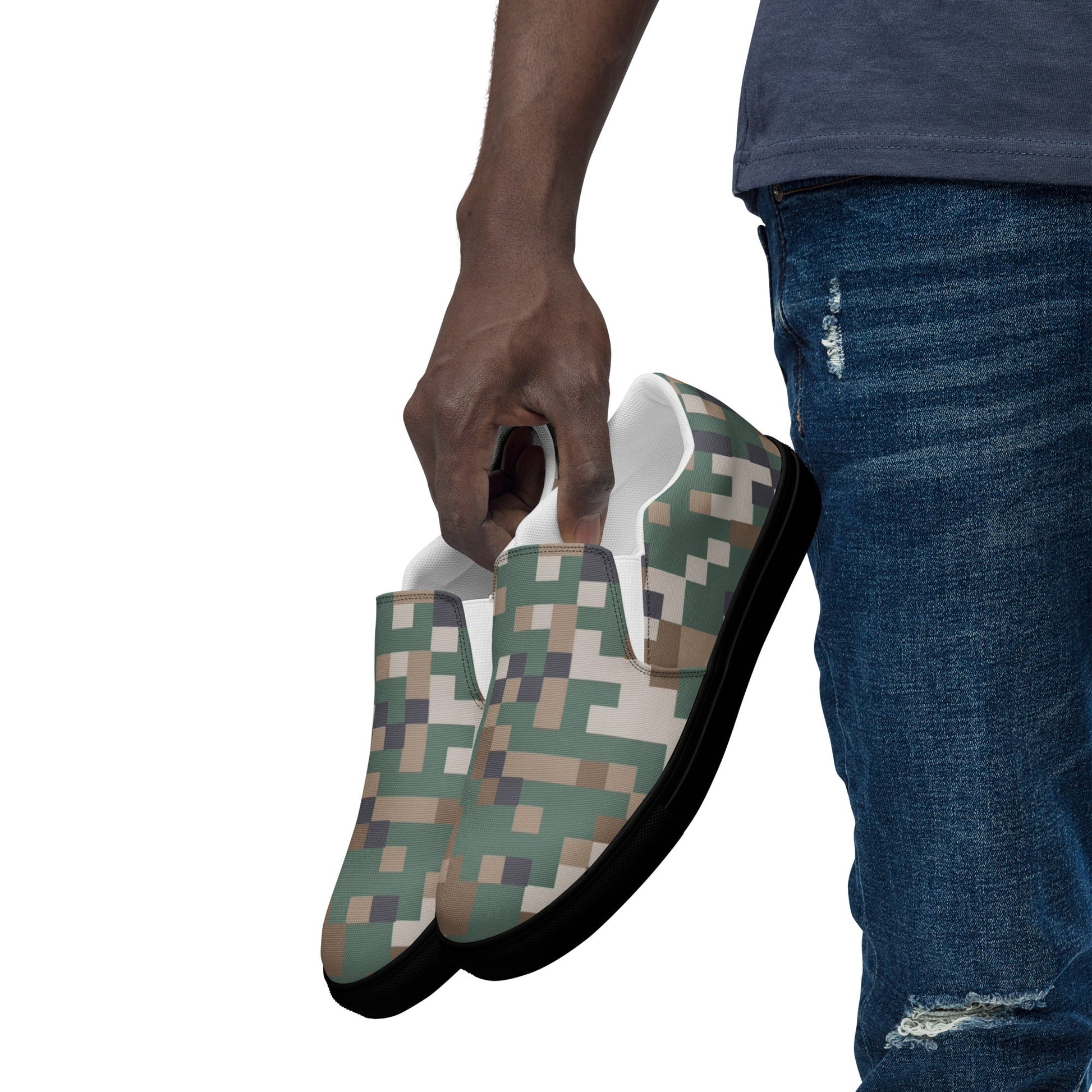 Latvian LATPAT CAMO Mens Slip-On Canvas Shoes
